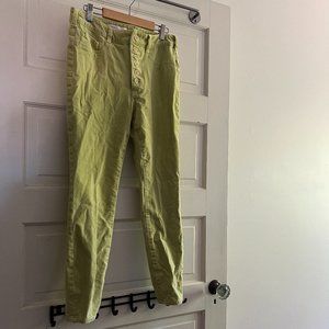 Anthropologie Pilcro Bright Yellow Size 30 Corduroy Leggings